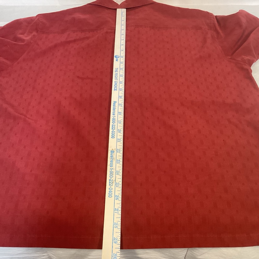 Pendleton Biscayne Men's Burgundy Short Sleeve Shirt size XL - Picture 9 of 10